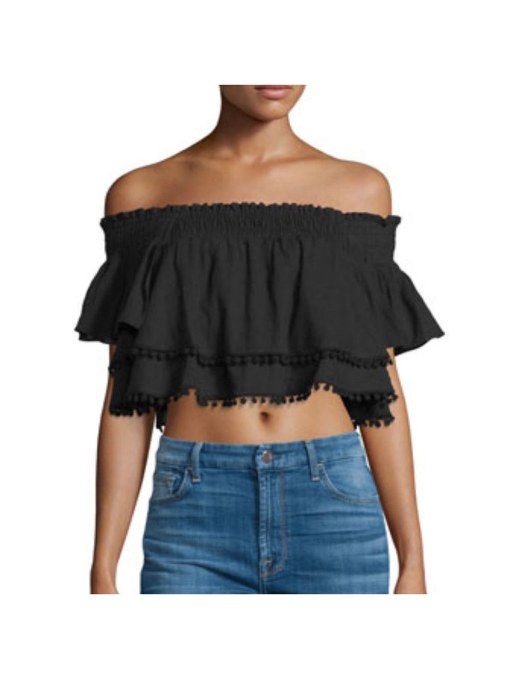 APIECE APART Off Shoulder RISAL Ruffle Crop Top XS - Picture 1 of 10